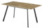 B&D home Esstisch MARA, ausziehbar 120-160x80 cm 4-6 Personen Küchentisch Holztisch mit Metallgestell für Esszimmer, Küche, skandinavisch modern Design, Eiche Optik, 11201-FS-EIDA
