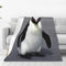 SABFWF Flanelldecke mit niedlichem Pinguin-Druck, vielseitig, ultraweich, Unisex, Flanelldecke, Reisedecke, Klimaanlage
