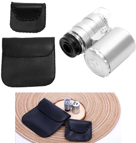 Mini 60X LED Mikroskop mit Taschenlupe - Vergrößerung und UV-Licht - Hochwertige Optik - Vielseitig einsetzbar - Batteriebetrieben