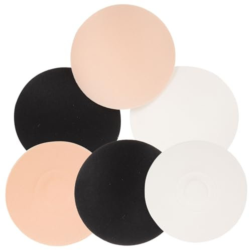 WOFASHPURET 3paare Atmungsaktive Bruststütz-Tapes Wiederverwendbare Unsichtbare Brust-Pasties Für Sport Und Freizeit Farben Weiß Hautfarbe Schwarz Für Rückenfreie Kleider Und Bikinis