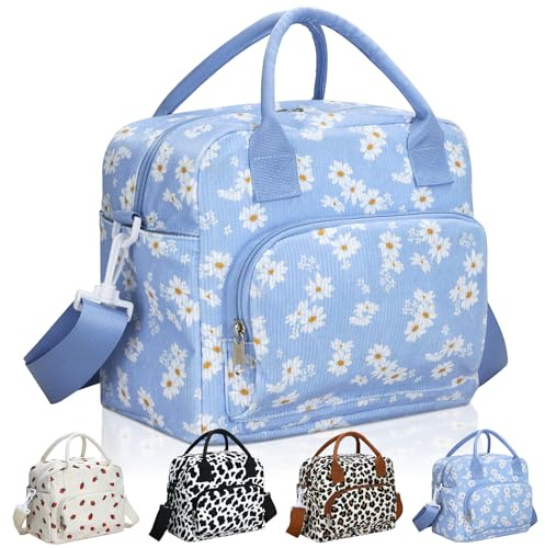 BOCHION Lunch Bag, 12L Large Insulated Lunch Box, Reusable Large Insulated Cooler, Lunch Bags Unisex for Work School Picnic Travel Beach Gifts for Women Her Wife Preppy Stuff