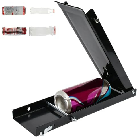 ZXBBTZ Prensadora Latas con Pedal, Aplastador para Latas y BotellasPlastico | Prensador Latas de Aluminio Hasta 500ml, Trituradora de Latas de Cerveza, Prensa Latas Para Reciclaje En Casa o Cocina