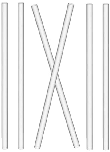 HYTROVE 6pcs Silicone Straw Beverage Straws 11.79x0.39x0.39in Silicone Multi-Purpose for Cold and Hot Drinks Delicate Design with Cleaning Brush for Birthday Party