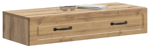 vidaXL Wandmontierter Beistelltisch Artisan-Eiche 87,5 x 34,5 x 17 cm, Moderner Wohnungsstauraum, vielseitiger Schrank, rechteckige Bücherregale, platzsparender Organizer für Zuhause