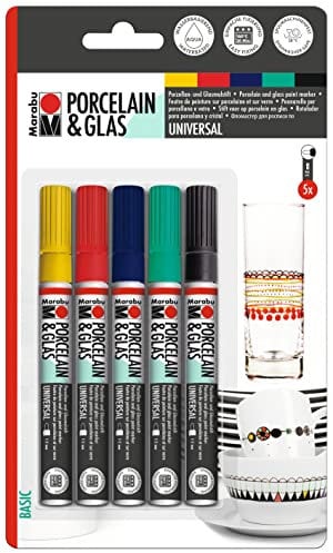 MARABU Porcelain & Glas Painter 5er-Set