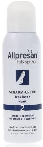 Allpresan Fuß spezial Nr. 2 Schaum-Creme für trockene Füße - Fußcreme zur täglichen Fußpflege trockener Haut - 125 ml