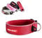 EzyDog Halsband Hund Breit, Breites Hundehalsband für Große Hunde - Neo Wide - Neopren Gepolstert, Reflektierend, Wasserfest (L, Rot)