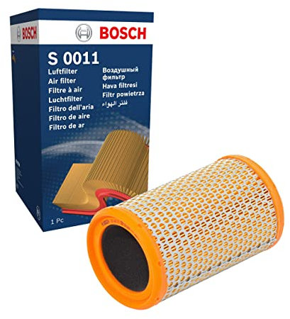 Bosch Filtro Aria per Auto S0011 - Trattiene le particelle solide all'esterno della presa d'aria - Resistente all'umidità ed altamente resistente alla trazione