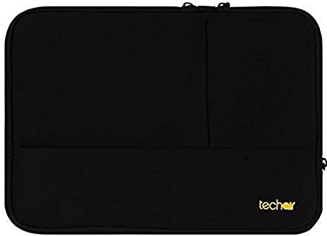 Techair TANZ0330 Housse de Protection doublée avec Imitation Fourrure pour Ordinateur 13,3 Noir