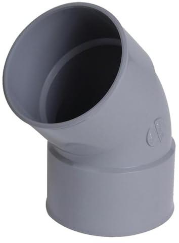 coude pvc - femelle / femelle - 45 degrés - diamètre 110 mm - nicoll cv44