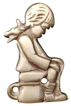 New Ladies Retro Hand Made Funny Toilet LOO Bathroom Brass Door Sign Plaque Womens Lavatory