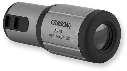 Carson CF-618 CloseUp 6x18mm Close-Focus Monocular, Grey