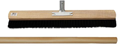 Saalbesen reines ROSSHAAR mit Stielhalter INKLUSIVE Stiel (1 Stück, 50 cm)