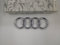 Original AUDI Rings Front Grill Badge Emblem Chrome Nos - 4D0853605