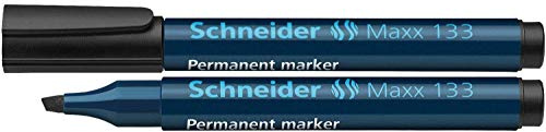 Schneider 12 Stück Marker Permanent Maxx 133 Keilspitze schwarz