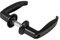 Amig - Juego de Manillas para Puertas Sin Placa - Aluminio - Ideal para Puertas de Interior y Exterior - Medidas: 105 x 40 mm - Grosor máximo de puerta de 45-55 mm - Color: Negro