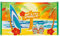 Boland 52466 - Fahne Strand, Größe 90 x 150 cm, Polyester, Beach, Beachparty, Gartenparty, Banner, Wanddekoration, Hängedekoration, Kindergeburtstag, Mottoparty, Karneval, schwarz