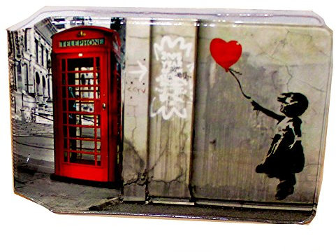 (80+ Designs) Bus Pass Wallet Credit Travel Rail Ticket Card Holder for Oyster Zip Business ID Card - Bifold - Party Bag Gift School Leaver (Balloon Girl)