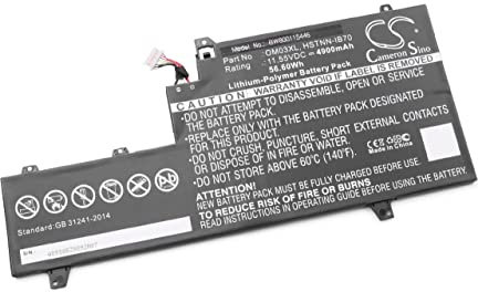 vhbw Replacement Battery compatible with HP EliteBook x360 1030 G2 (1EN90EA), x360 1030 G2(1EN91EA) Laptop (4900mAh, 11.55V, Li-Polymer)