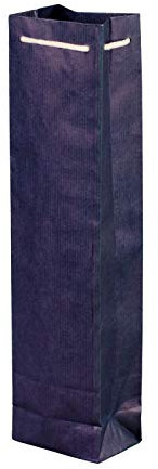 50 x Flaschentaschen blau 9,5+6,5x38 cm | Flaschentüten | Geschenktüte Flasche | Weintaschen | HUTNER