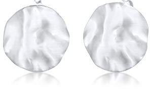 Elli Ohrringe Elli Damen Ohrstecker Matt Gehämmert in 925 Sterling Silber