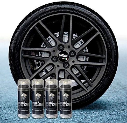 Sophisticauto Abnehmbarer Lack, Full Dip, 4 Stück, Schwarz matt