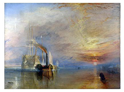Spiffing Prints Joseph Mallord William Turner - The Fighting Temeraire - Small - Archival Matte - Framed