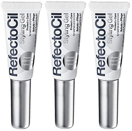 3er und Pflege Styling Gel Refectocil für Wimpern und Augenbrauenfarbe 9 ml