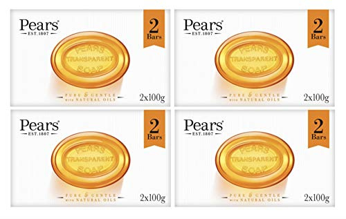 Pears Transparent Soap 2x100g, 4 pack (8 bars)