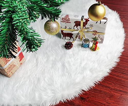 Loiina Tappeto per Albero di Natale, Gonna Albero di Natale 122cm Coprispalle per Albero in Pelliccia Sintetica per Decorazione di Festa di Natale