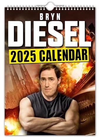 Bryn Diesel Wandkalender 2022, witzig, witzig, Weihnachten, Geburtstag, Geschenkidee, Geschenk, Humor, Wichteln, Jahresplaner, Bürogeschenk