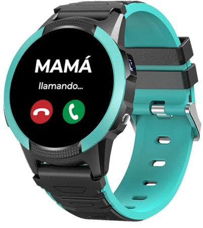 SaveFamily Slim 4G. Montre connectée Enfant GPS avec Appel vidéo, Appel, Chat, Bouton SOS, chronomètre et podomètre. Étanchéité ip67. Smartwatch pour Enfants au Design Moderne et Discret.
