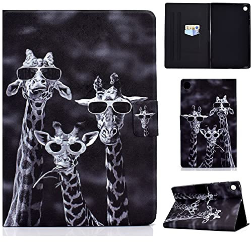 Funda para Tableta Aswant-Lenovo M10 Plus 2020 10.3 Zoll,Función de Soporte de Cuero PU con Cierres Magnéticos,Equipada con Correas para Bolígrafos para Lenovo M10 FHD Plus 2020 10.3,Jirafa