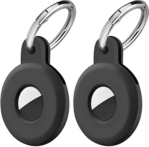 Ainiv Schutzhülle für AirTag, 2 Stück Silikon Schutzhülle für AirTag | Anhänger Schutzhülle für Airtag mit Schalllöchern und-Hakenband, Locator Tracker Abdeckung Cover Locator Keychain für Apple
