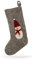 Gry & SIF handgefilzter Nikolausstrumpf aus Wolle, Nikolausstiefel zum Befüllen, Weihnachtssocken zum Aufhängen, Nikolausstrumpf grau, I Nikolaussocken zum Befüllen mit Schneemann-Motiv