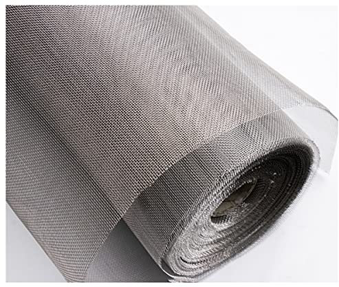 Schwerlast Edelstahl Windows Mesh Oder Türgitter, Protector Metallfilter Flammschutzmittel, DIY Insektenschutzgitter,Silber,1.15x1m(45x39inch)