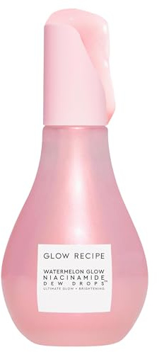 Glow Recipe Watermelon Glow Niacinamide Dew Drops Jumbo Holiday Edition - Limited Edition Skin Care Gift - 80ml Serum & Primer Hybrid for Brightening, Hydration & Radiance