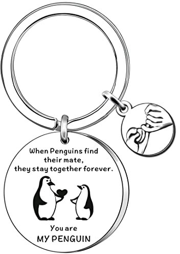AMZQ You Are My Penguin Anniversary Keyring Gifts Cute Valentine Romantic Valentine's Day Gifts for Girlfriend Boyfriend Wife Husband Partner Him Her