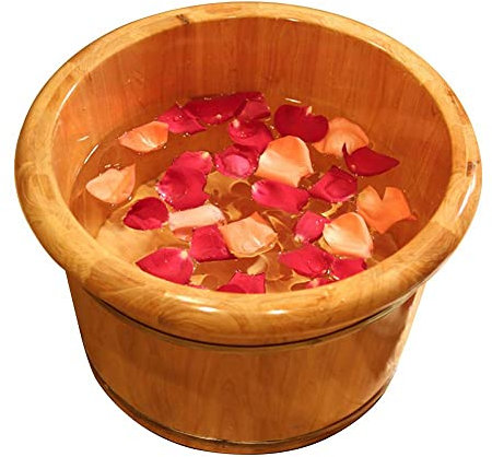 Fußbadewanne, Massivholz, natürlich, verdickt, Fußbecken, Holzeimer, Fuß-Whirlpool, Haushalt, Schlaf, Fußbadewanne Present