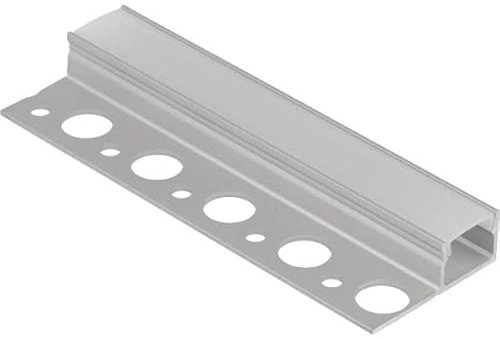 Profilo per piastrelle UNI-TILE-12 (180), 2 m, per strisce LED, con copertura (2 m latte)