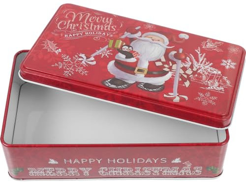 Festliche Weihnachtsplätzchenbehälter mit Deckel Weißblech-aufbewahrungsbox für Plätzchendosen für Freunde