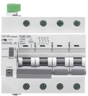GEYA Dispositivo di richiusura automatica accoppiato con Minuscolo interruttore automatico Dispositivo, Casa intelligente(4P MCB 25A)