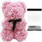 SECALIFE Rose Bear, Rose Teddy Bear, Rose Flower Bear, Artificial Flowers Rose Bear Gifts for Women, Valentines Day Gifts Birthday Gifts for Girlfriend, for Mom, Light Pink
