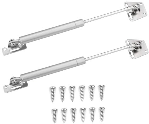 2 Stück Gasfeder-Stützscharniere 200N/44.09lb/20kg Gasdruckdämpfer Hydraulisch Gasfeder Gasdämpfer Dämpfer für Türhausschränke Küchenschrank Bücherschränke