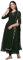 Estationeryhouse Dames Georgette Anarkali Kurta Kurti met Dupatta (broek niet inbegrepen) (Small, Bottle Green)