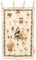 Papierdrachen Adventskalender 2024 - Wintertiere Wandkalender- beige - hochwertig bestickt mit Weihnachtsmotiven - zum selber Befüllen - mit Schlaufen zum Aufhängen von Geschenken - Set 01