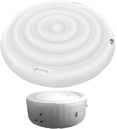 Ø 165 cm Whirlpools Abdeckung, Runden Whirlpools Aufblasbare Abdeckung Energiesparend Abdeckung Aufblasbare Schutz Gegen Regenwasser, Dreck Und Blätter Isolierter Whirlpools-Decke