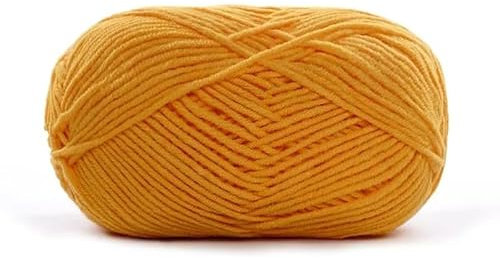 67colors 40g/roll 4Ply Crochet Yarns Knitting Cotton Yarn for DIY Crafts Handmade Project Doll Making (13 Bright Yellow)