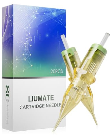 LIUMATE Tattoo Nadeln 20 stück # 12 Standard 1RL Round Liner Patronen Nadeln Einwegnadeln Professionelle Tattoo Cartridge Nadeln für Tattoo Maschine Stift (1201RL)