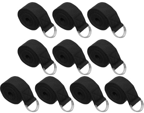 PATIKIL Yoga Strap for Stretching, Cotton Yoga Belt with Adjustable Metal D-Ring Buckle Stretch Band for Fitness Pilates